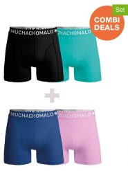 Muchachomalo Bokserki (4 pary) w różnych kolorach rozmiar: L. Bokserki MUCHACHOMALO, l, bez wzorów. Za 152.99 zł.