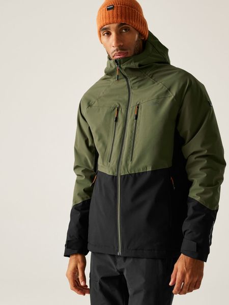 Regatta Kurtka przejściowa "Highton Stretch" w kolorze oliwkowo-czarnym rozmiar: M. Brązowe kurtki Regatta, m, bez wzorów, bez kaptura. Za 236.05 zł.