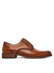 Clarks Półbuty CraftRemi Lace 26186389 Brązowy. Brązowe eleganckie półbuty Clarks, bez wzorów, ze skóry, bez obcasa, bez zapięcia. Za 519.99 zł.