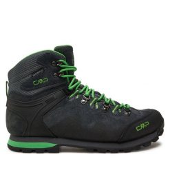 Trekkingi CMP. Szare botki sznurowane CMP, bez wzorów, bez obcasa, bez zapięcia. Za 349.99 zł.