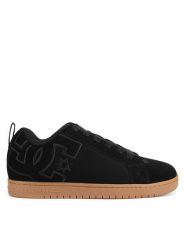 DC Sneakersy COURT GRAFFIK 300529-BGM Czarny. Czarne buty sportowe casual DC, bez wzorów, z nubiku, bez zapięcia. Za 249.99 zł.