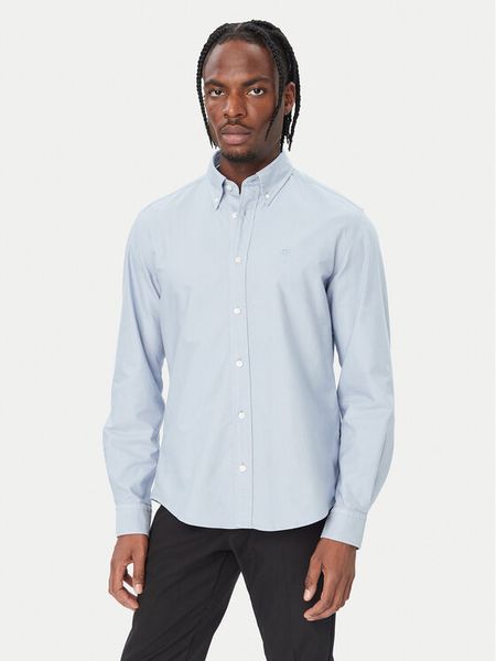 BOSS Koszula 50567015 Granatowy Regular Fit. Niebieskie koszule Boss, m, bez wzorów, z bawełny, bez kołnierzyka, bez ramiączek. Za 466.99 zł.