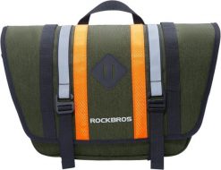 Wielofunkcyjna torba na kierownicę rowerową 4L. Zielone torby na ramię ROCKBROS, bez wzorów, z materiału, na ramię, duże, bez dodatków. Za 123.60 zł.