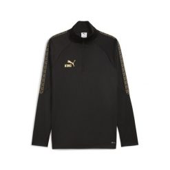 Męska bluza piłkarska KINGtouch z zamkiem 1/4 PUMA Black Gold. Czarne kurtki do biegania Puma, m, bez wzorów, bez kaptura, do biegania. Za 269.00 zł.