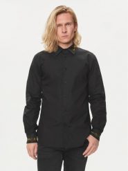 Versace Jeans Couture Koszula 76GAL2SW Czarny Regular Fit. Czarne koszule Versace Jeans Couture, m, bez wzorów, z bawełny, bez kołnierzyka, bez ramiączek. Za 469.99 zł.