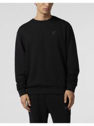 Plein Sport Bluza SAFC MJO1438 STE003N Czarny Regular Fit. Czarne bluzy Plein Sport, m, bez wzorów, z bawełny, bez kaptura. Za 480.99 zł.