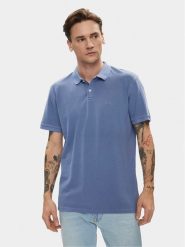 Lee Polo 112349954 Niebieski Regular Fit. Niebieskie koszulki polo Lee, m, bez wzorów, z bawełny, bez kołnierzyka, bez ramiączek. Za 159.99 zł.