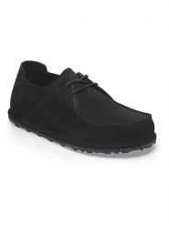 Birkenstock Skórzane trzewiki "Utti Lace" w kolorze czarnym rozmiar: 40. Czarne botki sznurowane Birkenstock, bez wzorów, ze skóry, bez obcasa, bez zapięcia. Za 588.81 zł.