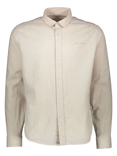 Pepe Jeans Koszula w kolorze beżowym rozmiar: S. Brązowe koszule Pepe Jeans, s, bez wzorów, z jeansu, bez kołnierzyka, bez ramiączek. Za 118.28 zł.