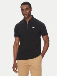 KARL LAGERFELD Polo 745020 552221 Czarny Regular Fit. Czarne koszulki polo KARL LAGERFELD, m, bez wzorów, z bawełny, bez kołnierzyka, bez ramiączek. Za 559.99 zł.