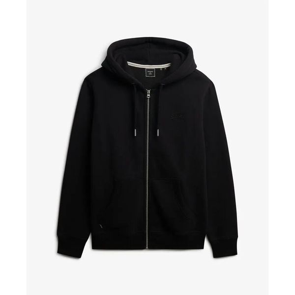 Bluza z kapturem Superdry Vintage Logo. Czarne bluzy Superdry, xl, bez wzorów, prążkowane, z kapturem. Za 387.75 zł.