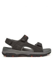 Skechers Sandały Tresmen-Garo 204105/BLK Czarny. Czarne sandały Skechers, ze skóry, bez zapięcia. Za 199.99 zł.