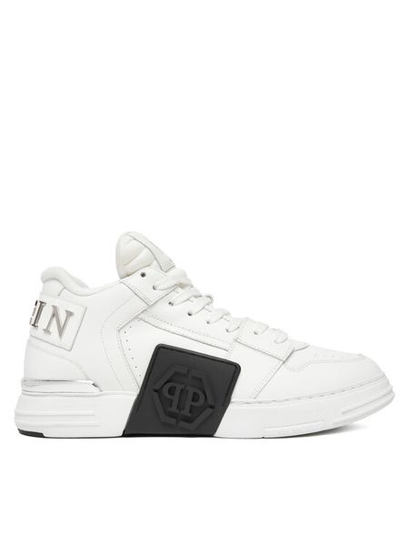 PHILIPP PLEIN Sneakersy FAES USC0824 PLE075N Biały. Białe buty sportowe casual Philipp Plein, bez wzorów, ze skóry, bez zapięcia. Za 1,224.00 zł.