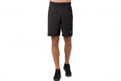 Spodenki sportowe męskie Asics 2-N-1 7 Short. Czarne krótkie spodenki sportowe ASICS, m, bez wzorów, z materiału. Za 89.99 zł.