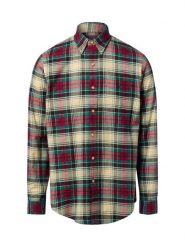 Polo Ralph Lauren Męska koszula casual Mężczyźni Comfort Fit Bawełna zielony|czerwony|beżowy w kratkę, L. Brązowe koszule Polo Ralph Lauren, l, bez wzorów, z bawełny, bez kołnierzyka, bez ramiączek. Za 549.95 zł.