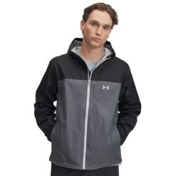 Bluza z kapturem i zamkiem błyskawicznym Under Armour Stormproof Cloudstrike. Czarne bluzy z kapturem Under Armour, m, bez wzorów, z softshellu, z kapturem. Za 510.50 zł.
