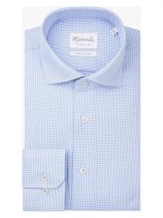 PROFUOMO Koszula - Slim fit - w kolorze błękitno-białym rozmiar: 41. Niebieskie koszule PROFUOMO, bez wzorów, z bawełny, bez kołnierzyka, bez ramiączek. Za 148.96 zł.