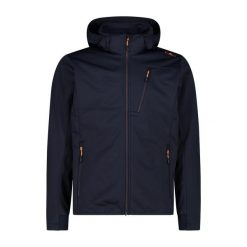 Kurtka męska turystyczna CMP 34A2937. Niebieskie kurtki CMP, l, bez wzorów, z softshellu, z kapturem. W wyprzedaży za 384.99 zł.