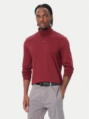 HUGO Golf 50547372 Bordowy Regular Fit. Czerwone golfy Hugo, l, bez wzorów, z bawełny, bez kołnierzyka, bez ramiączek. Za 399.99 zł.