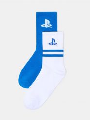 Długie skarpetki PlayStation 2 pack - wielobarwny. Skarpety Sinsay, bez wzorów. Za 15.99 zł.
