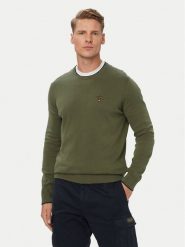 Aeronautica Militare Sweter 262MA1631UL00506 Khaki Regular Fit. Brązowe swetry rozpinane Aeronautica Militare, m, bez wzorów, z bawełny, bez kołnierzyka, bez ramiączek. Za 514.99 zł.
