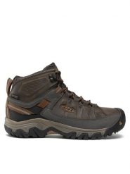 Keen Trekkingi Targhee III Mid Wp 1017787 Zielony. Zielone botki sznurowane Keen, bez wzorów, z nubiku, bez obcasa, bez zapięcia. Za 409.99 zł.