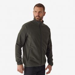 Polar Solognac 100. Brązowe bluzy z polaru SOLOGNAC, l, bez wzorów, z materiału, bez kaptura. Za 59.99 zł.
