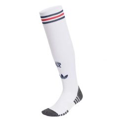 Getry wyjazdowe FC Bayern 26/27. Białe legginsy długie sportowe Adidas, l, bez wzorów, z bawełny, do biegania. Za 99.95 zł.