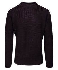 Sweter Bordowy, Burgundowy w Gruby Dziergany Splot, U-neck, Męski -BRAVE SOUL. Czerwone swetry rozpinane Brave Soul, m, bez wzorów, dziergany, bez kołnierzyka, bez ramiączek. Za 89.00 zł.