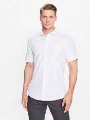 Lindbergh Koszula 30-203431 Biały Slim Fit. Białe koszule Lindbergh, m, bez wzorów, z bawełny, bez kołnierzyka, bez ramiączek. Za 139.99 zł.