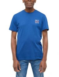 Męski T-Shirt Mustang Style Austin Navy Peony 1016267 5445. Niebieskie t-shirty Mustang, m, bez wzorów, bez kołnierzyka, bez ramiączek. Za 69.99 zł.