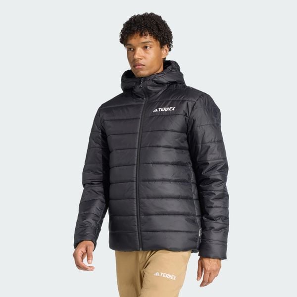 Kurtka z kapturem z ociepleniem Terrex Multi Essentials CLIMAWARM. Czarne kurtki Adidas, s, bez wzorów, z puchu, z kapturem. Za 439.00 zł.