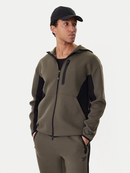 Reebok Bluza Anderson RK25544CCM Zielony Regular Fit. Zielone bluzy Reebok, m, bez wzorów, z bawełny, bez kaptura. Za 299.99 zł.