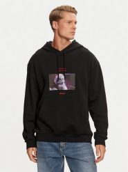 Hugo Bluza Diskellington 50537985 Czarny Regular Fit. Czarne bluzy Hugo, m, bez wzorów, z bawełny, bez kaptura. Za 369.99 zł.