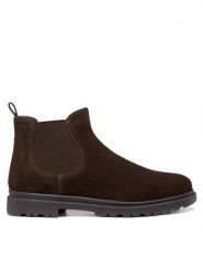 Geox Sztyblety U Andalo U16DDA 00022 C6012 Brązowy ciemny. Brązowe sztyblety Geox, bez wzorów, ze skóry, bez obcasa, bez zapięcia. Za 499.99 zł.