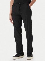 Calvin Klein Spodnie materiałowe LV04LF609G Czarny Straight Fit. Czarne spodnie materiałowe CALVIN KLEIN, m, bez wzorów, z materiału. Za 369.99 zł.