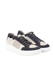 Geox Sneakersy " Ottaya B" | U927BB 04322 | Mężczyzna | Szary. Szare buty sportowe casual Geox, bez wzorów, ze skóry, bez zapięcia. W wyprzedaży za 339.00 zł.
