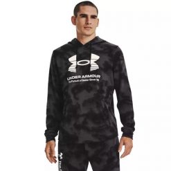 Bluza męska Under Armour Rival Terry Novelty HD. Zielone bluzy Under Armour, m, bez wzorów, bez kaptura. Za 129.99 zł.