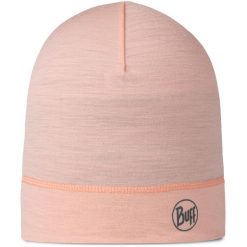 Czapka zimowa z Merino BUFF Merino Lightweight Beanie Solid. Czerwone czapki zimowe Buff, bez wzorów. Za 109.99 zł.