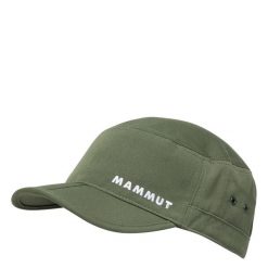 Czapka Mammut Lhasa Dorośli. Zielone czapki z daszkiem Mammut, z aplikacjami, z materiału. Za 216.99 zł.