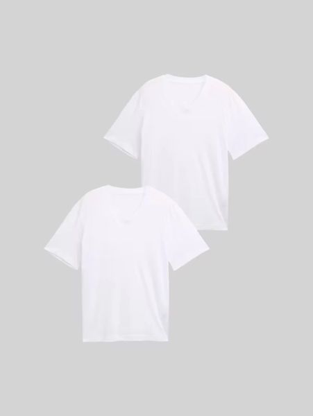 Męska Koszulka Tom Tailor Doublepack V-neck Tee White 1037738 20000. Białe t-shirty Tom Tailor, l, bez wzorów, bez kołnierzyka, bez ramiączek. Za 89.99 zł.