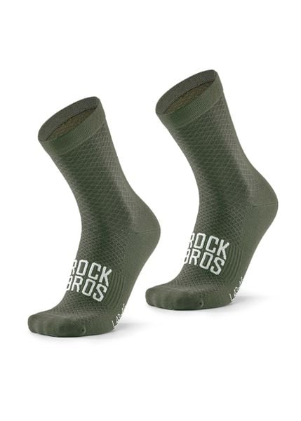 Skarpety rowerowe Rockbros. Zielone skarpetki sportowe ROCKBROS, bez wzorów, z elastanu. Za 51.60 zł.
