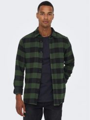 Only & Sons Koszula Gudmund 22007112 Zielony Slim Fit. Zielone koszule Only & Sons, m, bez wzorów, z bawełny, bez kołnierzyka, bez ramiączek. Za 109.99 zł.