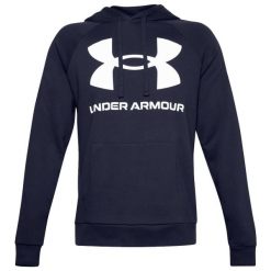 Bluza sportowa męska Under Armour Rival Fleece Big Logo HD. Białe bluzy z kapturem Under Armour, m, bez wzorów, z kapturem. Za 228.50 zł.