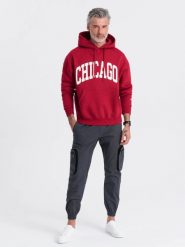 Męskie spodnie JOGGERY z odstającymi i zapinanymi kieszeniami cargo - grafitowe V6 OM-PAJO-0135 - XXL. Szare joggery i bojówki Ombre Clothing, l, bez wzorów, z bawełny, wizytowe. Za 113.99 zł.