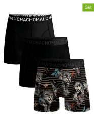 Muchachomalo Bokserki (3 pary) w kolorze czarnym ze wzorem rozmiar: 3XL. Czarne bokserki MUCHACHOMALO, xl, bez wzorów. Za 114.95 zł.