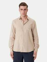 Guess Koszula F6GH06 WG3L0 Beżowy Regular Fit. Brązowe koszule Guess, l, z aplikacjami, z wiskozy, bez kołnierzyka, bez ramiączek. Za 369.99 zł.