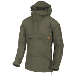 Kurtka turystyczna męska Helikon-Tex Woodsman Anorak. Zielone kurtki Helikon-Tex, l, bez wzorów, z bawełny, z kapturem. Za 417.99 zł.