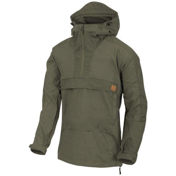 Kurtka turystyczna męska Helikon-Tex Woodsman Anorak. Zielone kurtki Helikon-Tex, l, bez wzorów, z bawełny, z kapturem. Za 417.99 zł.