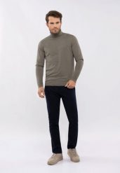 Bawełniane spodnie, Regular Fit, R-NERT. Eleganckie spodnie Volcano, na co dzień, m, z bawełny, casualowe. Za 169.99 zł.